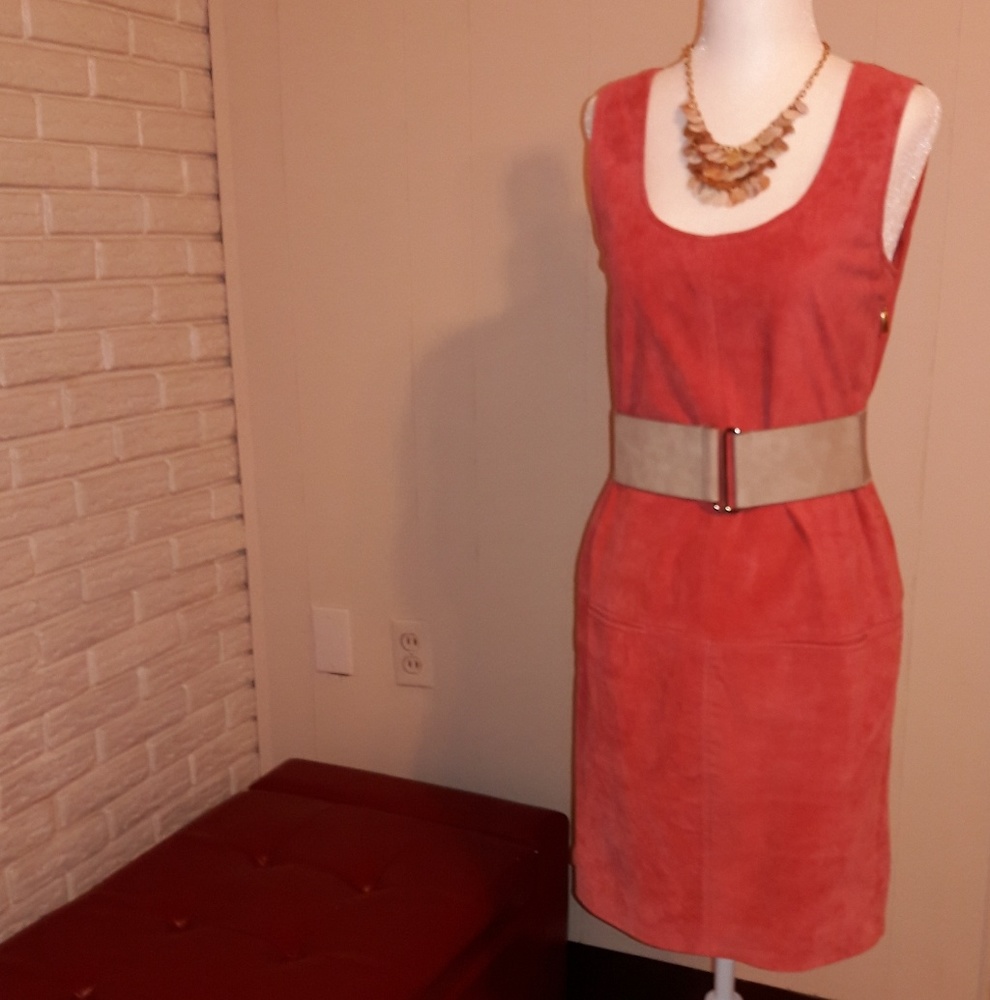 MANGO LEATHER  dress